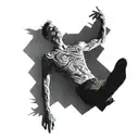 self made man holding tattoo design idea