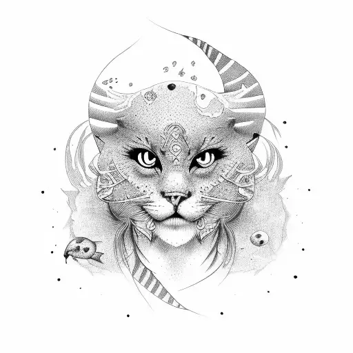 young wild and free tattoo design idea