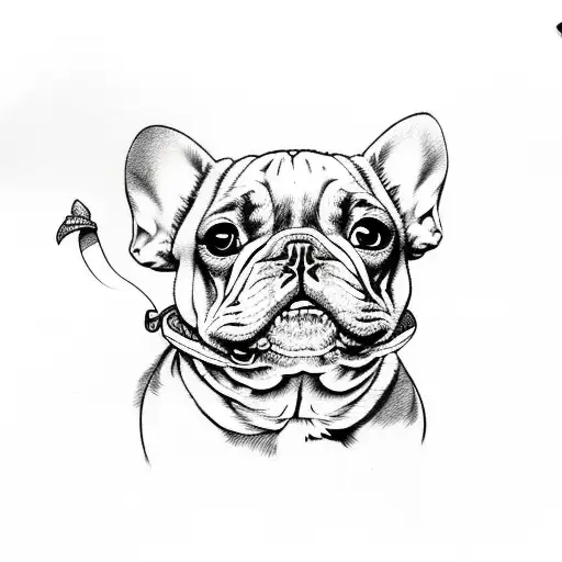 french bulldog "Lilo and Stitch" tattoo design idea