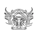 aries and Sagittarius icon together tattoo design idea