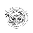 aries and Sagittarius icon together tattoo design idea