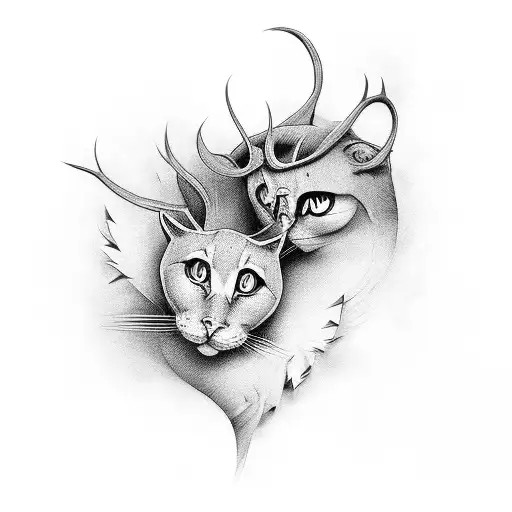 opposite friendship tattoo design idea