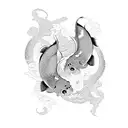 Japanese koi fish waves full sleeve tattoo design idea