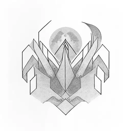 A simple, elegant, and minimal monochrome hand tattoo that contains symbols for flow, breathe, and moving forward. tattoo design idea