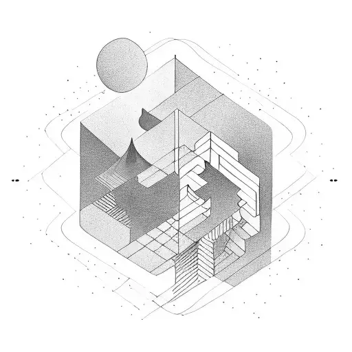Flowing Air, Relaxing, Moving Forward, Geometric, Minimal, Simple, Fun tattoo design idea