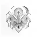 A simple, elegant, and minimal monochrome hand tattoo that contains symbols for flow, breathe, and moving forward. tattoo design idea