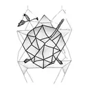 canary on branch tattoo design idea