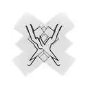 A simple, elegant, and minimal monochrome hand tattoo that contains symbols for flow, breathe, and moving forward. tattoo design idea