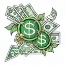money recycle tattoo design idea