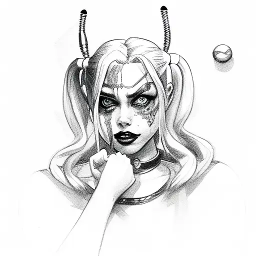 harley Quinn tattoo design idea