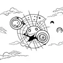 bats flying across a moon  tattoo design idea