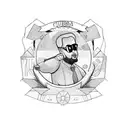 cuban bartender tattoo design idea