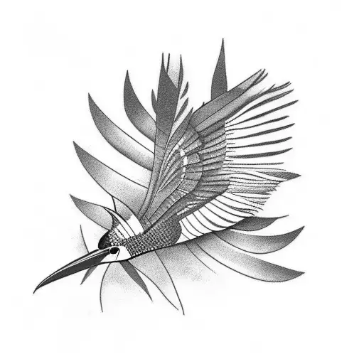 Papua new guinea bird of paradise with words Rome&Elise  tattoo design idea
