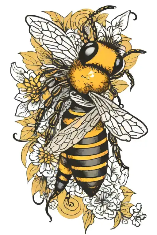 honey bee hand tattoo for men tattoo design idea