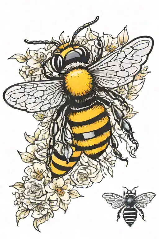 honey bee tattoo for men tattoo design idea