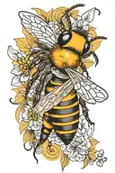 honey bee hand tattoo for men tattoo design idea
