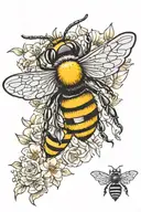 honey bee tattoo for men tattoo design idea