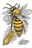 honey bee tattoo for men tattoo design idea