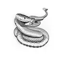 snake chest tattoo design idea