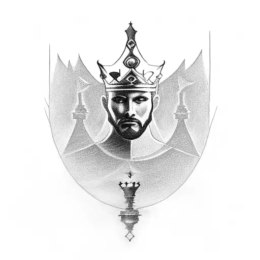 king chess piece small  tattoo design idea