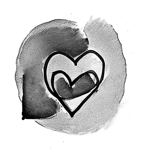 red circle with a k in a heart tattoo design idea