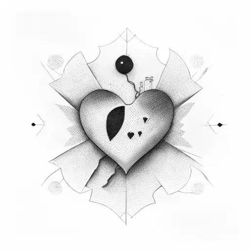 red circle with a k in a heart tattoo design idea