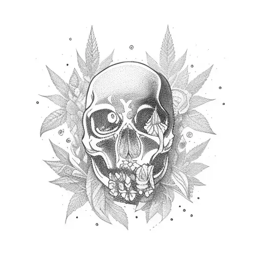 fresa y marihuana tattoo design idea