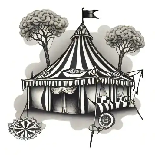 circus tent  tattoo design idea