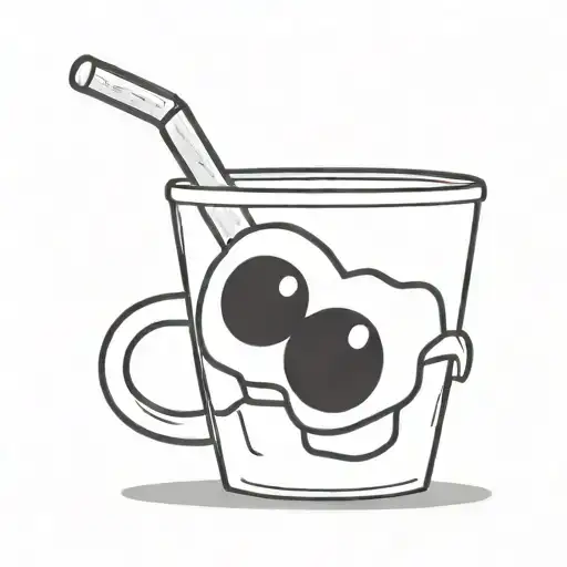 sippy cup with a cookie tattoo design idea