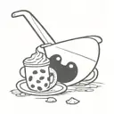 sippy cup with a cookie tattoo design idea