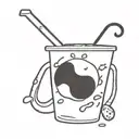 sippy cup with a cookie tattoo design idea