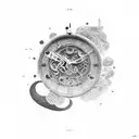 univers time love gratitude  tattoo design idea