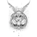 univers time love gratitude  tattoo design idea