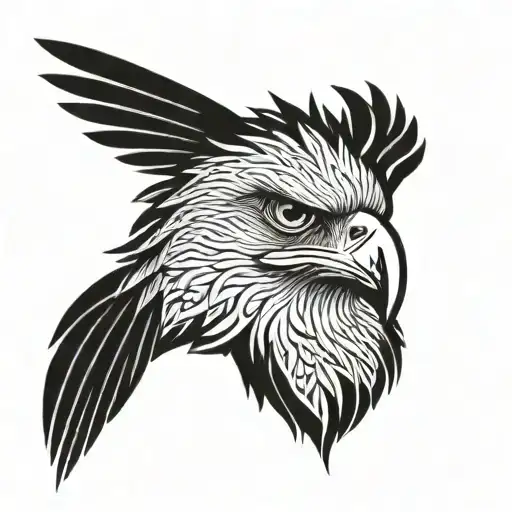 Philippine eagle head tattoo design idea