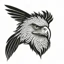 Philippine eagle head tattoo design idea