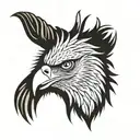 Philippine eagle head tattoo design idea