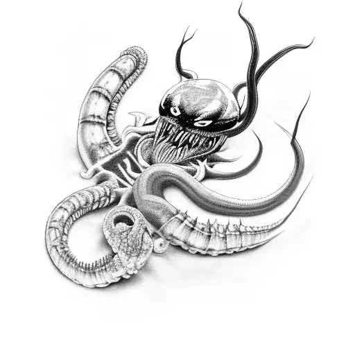 Venom desgarrado bíceps  tattoo design idea