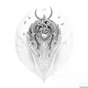 Ridihima infinity heart beat aryan tattoo design idea