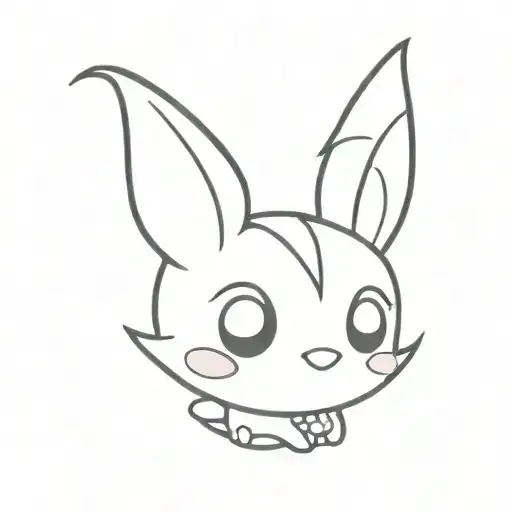 Kuromi tattoo design idea