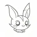 Kuromi tattoo design idea