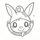 Kuromi tattoo design idea