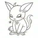 Kuromi tattoo design idea