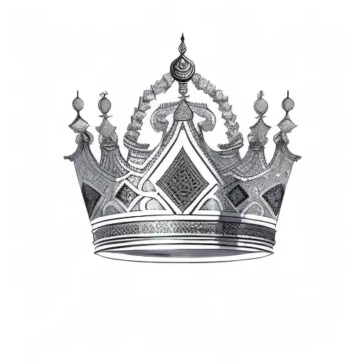 Persian King crown  tattoo design idea
