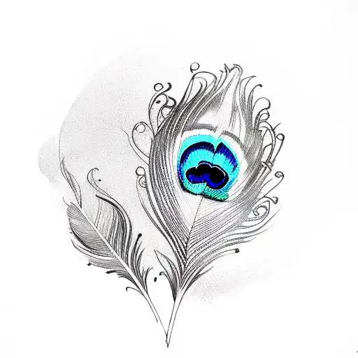 peacock feathers tattoo design idea