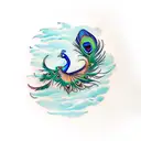 peacock feathers tattoo design idea