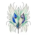 peacock feathers tattoo design idea