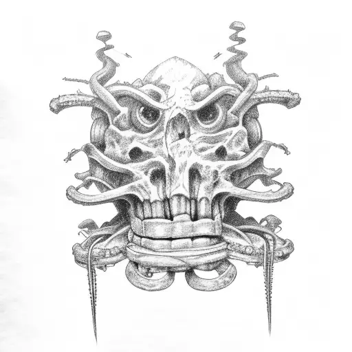 spinal cord and creepers  tattoo design idea