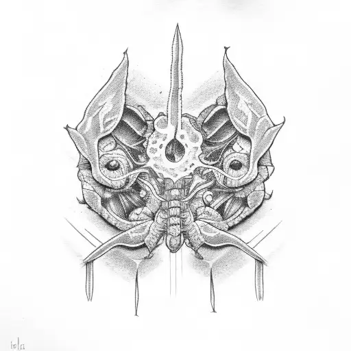 spinal cord and creepers  tattoo design idea