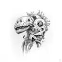 spinal cord and creepers  tattoo design idea