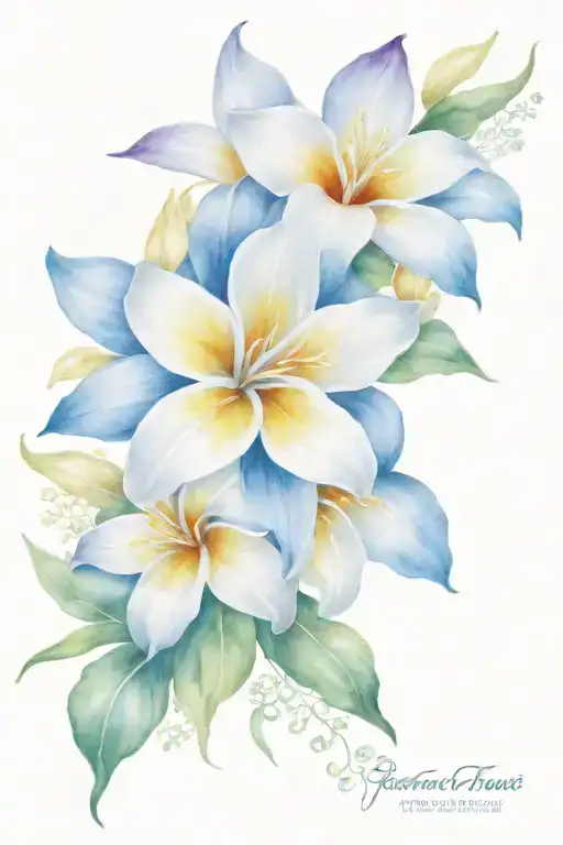 Philippine flag morphing flowers tattoo design idea